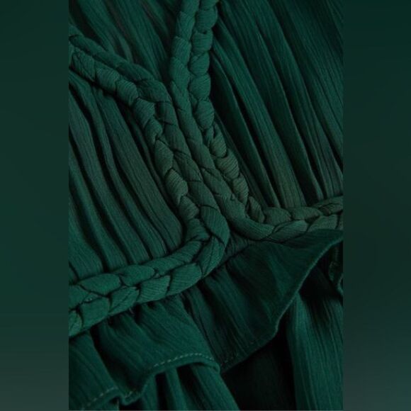 NWT Ted Baker London  Poppio Mini Dress in emerald green cold-shoulder Sz 8 - Picture 5 of 12